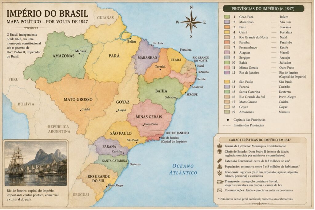 Mapa do Brasil no séc 19